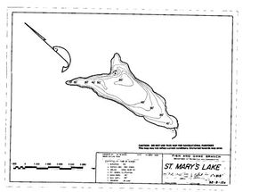 Contour map for ST. MARY LAKE, British Columbia