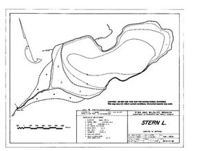 Contour map for STERN LAKE, British Columbia