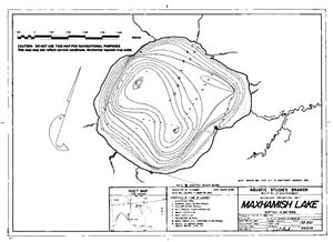 Contour map for MAXHAMISH LAKE, British Columbia