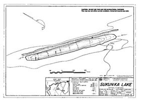 Contour map for SUKUNKA LAKE, British Columbia