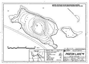 Contour map for PIGEON LAKE #1, British Columbia
