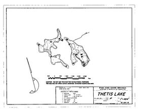 Contour map for Thetis Lake, British Columbia