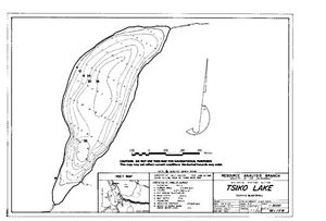 Contour map for TSIKO LAKE, British Columbia