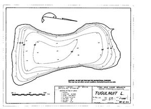 Contour map for TUGULNUIT LAKE, British Columbia