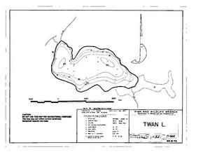 Contour map for TWAN LAKE, British Columbia