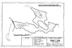 Contour map for Twin Lake, British Columbia