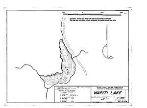 Contour map for WAPITI LAKE, British Columbia