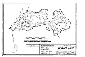Contour map for WEAVER LAKE, British Columbia