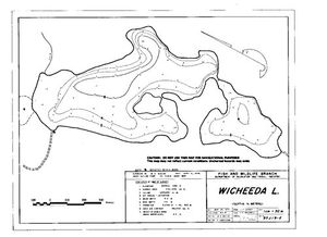 Contour map for WICHEEDA LAKE, British Columbia