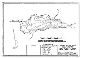 Contour map for WILLOW LAKE, British Columbia