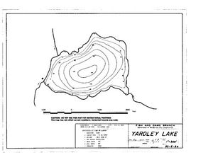 Contour map for YARDLEY LAKE, British Columbia
