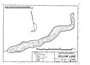 Contour map for YELLOW LAKE, British Columbia