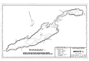 Contour map for MACHETE LAKE, British Columbia