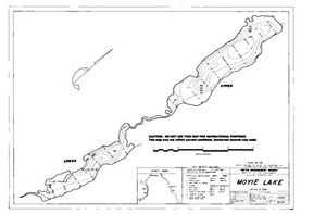 Contour map for Moyie River, British Columbia