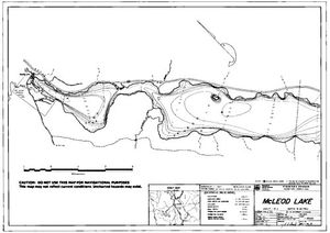 Contour map for Crooked River, British Columbia