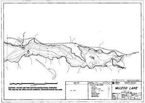 Contour map for Crooked River, British Columbia