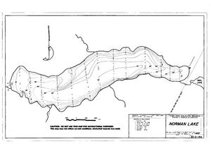 Contour map for NORMAN LAKE, British Columbia