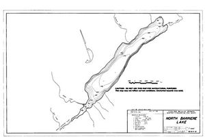 Contour map for NORTH BARRIERE LAKE, British Columbia