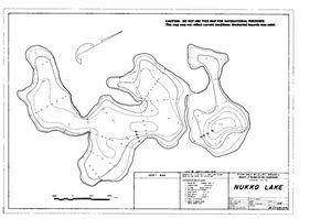 Contour map for NUKKO LAKE, British Columbia