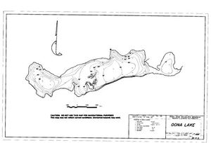Contour map for OONA LAKE, British Columbia