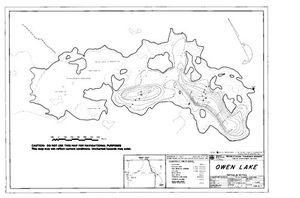 Contour map for OWEN LAKE, British Columbia