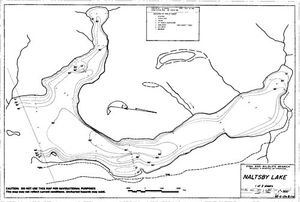 Contour map for NALTESBY LAKE, British Columbia