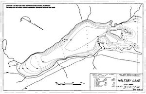 Contour map for NALTESBY LAKE, British Columbia