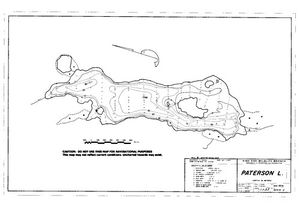 Contour map for PATERSON LAKE, British Columbia
