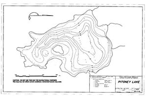 Contour map for PITONEY LAKE, British Columbia