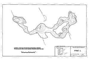 Contour map for PINE LAKE, British Columbia