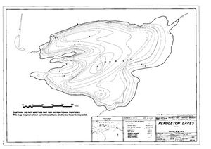 Contour map for PENDLETON LAKES, British Columbia