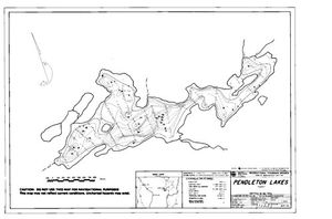 Contour map for PENDLETON LAKES, British Columbia