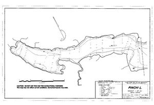 Contour map for PINCHI LAKE, British Columbia