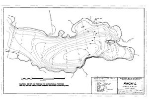 Contour map for PINCHI LAKE, British Columbia