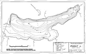 Contour map for PINKUT LAKE, British Columbia
