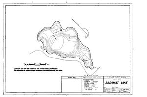 Contour map for SASAMAT LAKE, British Columbia