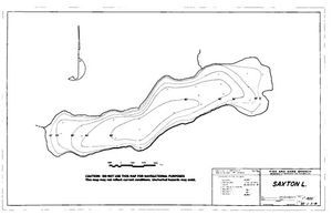 Contour map for SAXTON LAKE, British Columbia