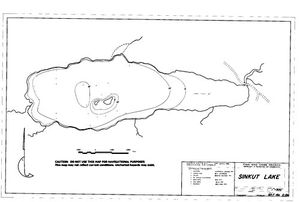 Contour map for SINKUT LAKE, British Columbia