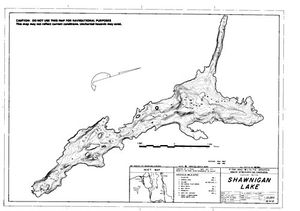 Contour map for Shawnigan Creek, British Columbia