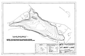 Contour map for ST. MARY LAKE, British Columbia