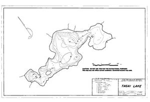 Contour map for TAGAI LAKE, British Columbia