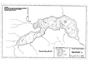 Contour map for TAKATOOT LAKE, British Columbia