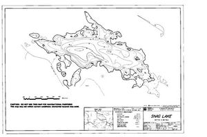 Contour map for SNAG LAKE, British Columbia