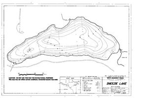 Contour map for SNEEZIE LAKE, British Columbia