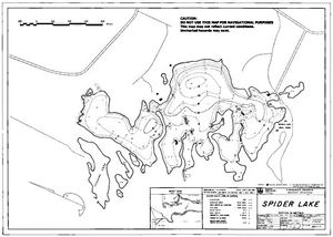 Contour map for SPIDER LAKE, British Columbia