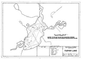 Contour map for TUDYAH LAKE, British Columbia