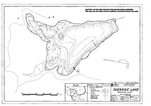 Contour map for SUZANNE LAKE, British Columbia