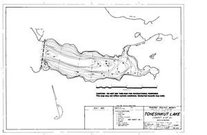 Contour map for TCHESINKUT LAKE, British Columbia