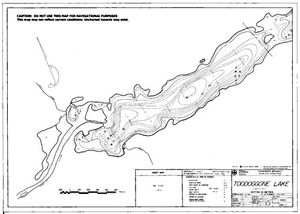 Contour map for TOODOGGONE LAKE, British Columbia