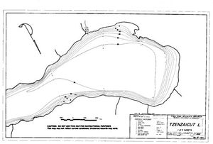 Contour map for TZENZAICUT LAKE, British Columbia